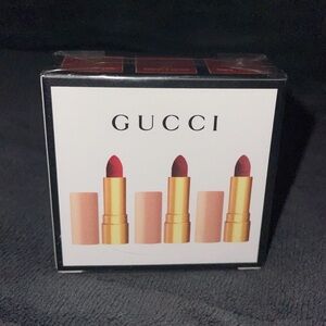 Gucci Lipstick Trio - Red Lipsticks in Gold Tubes